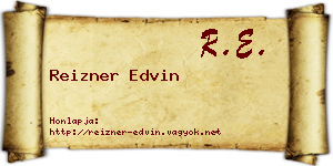 Reizner Edvin névjegykártya